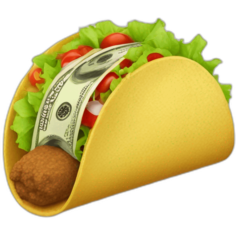 tacos with money in it emoji