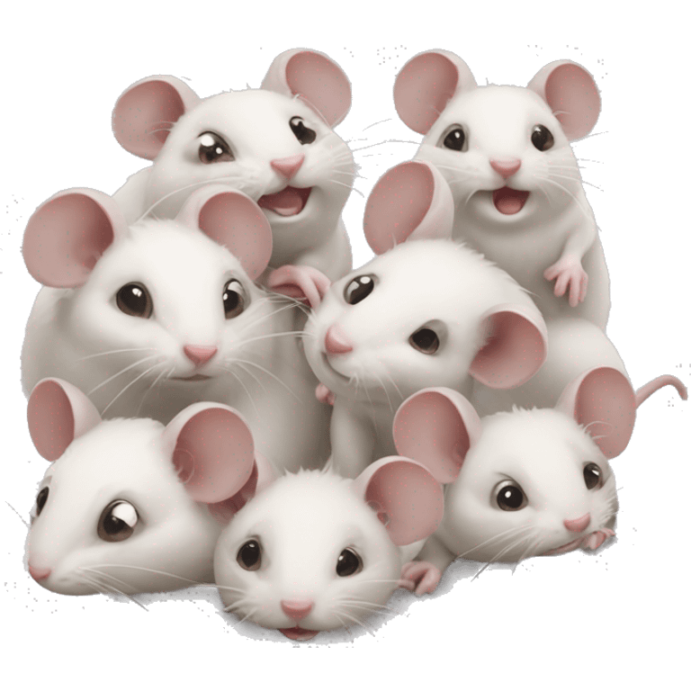 4 cute rats emoji