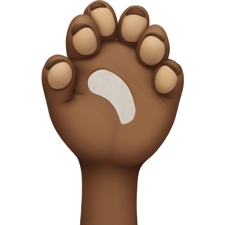 Bear making a bear with its paws emoji