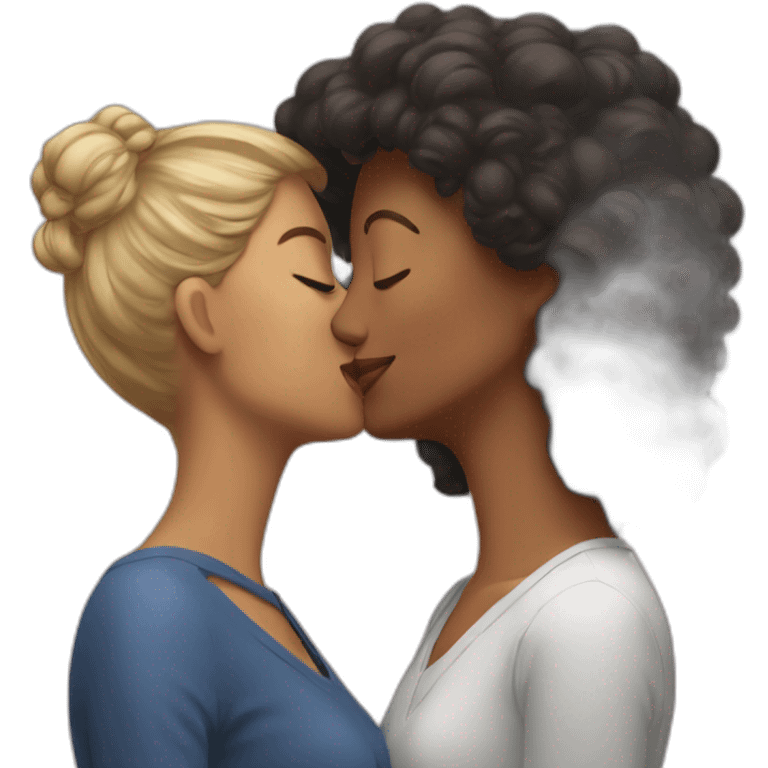 Woman kissing woman on forhead emoji