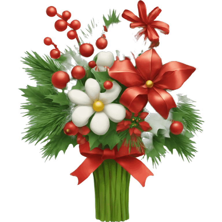 Christmas bouquet emoji