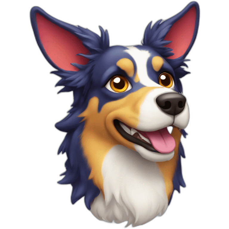 Colourful Dragon Aussie dog emoji