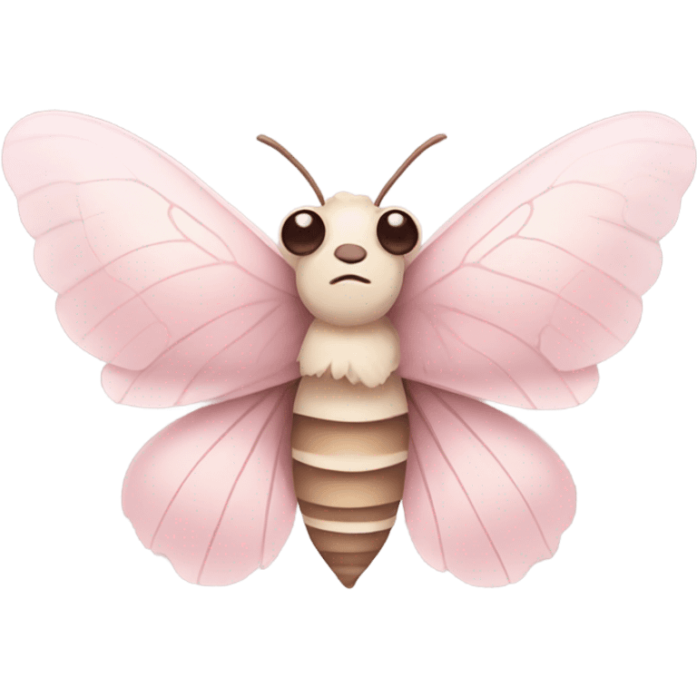 Cute pink moth emoji