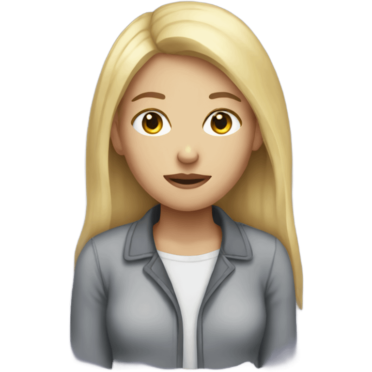 Blonde girl who is ill emoji