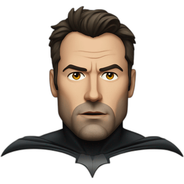 Ben Affleck serious Batman portrait emoji