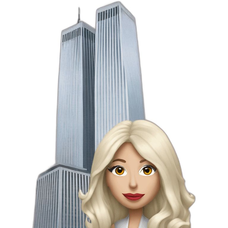 lady gaga and the World trade center towers emoji