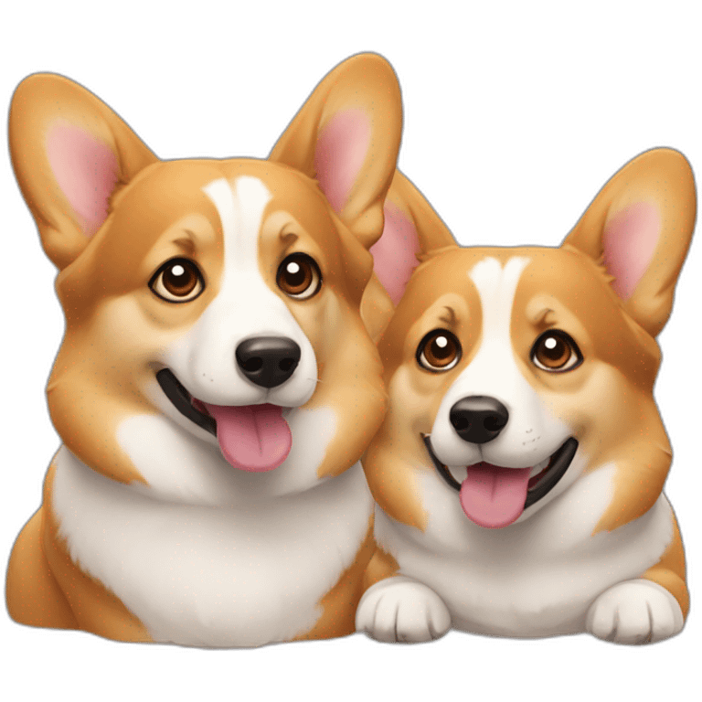 Two corgis emoji