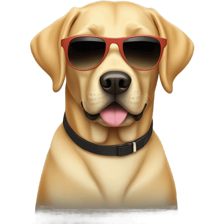 Labrador with sunglasses emoji