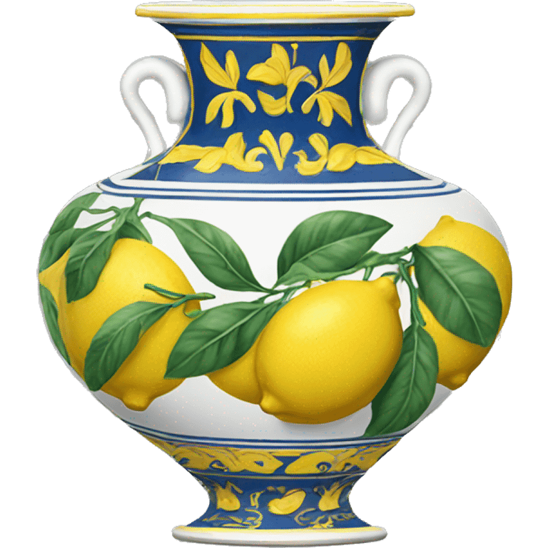 Deruta vase with lemons emoji