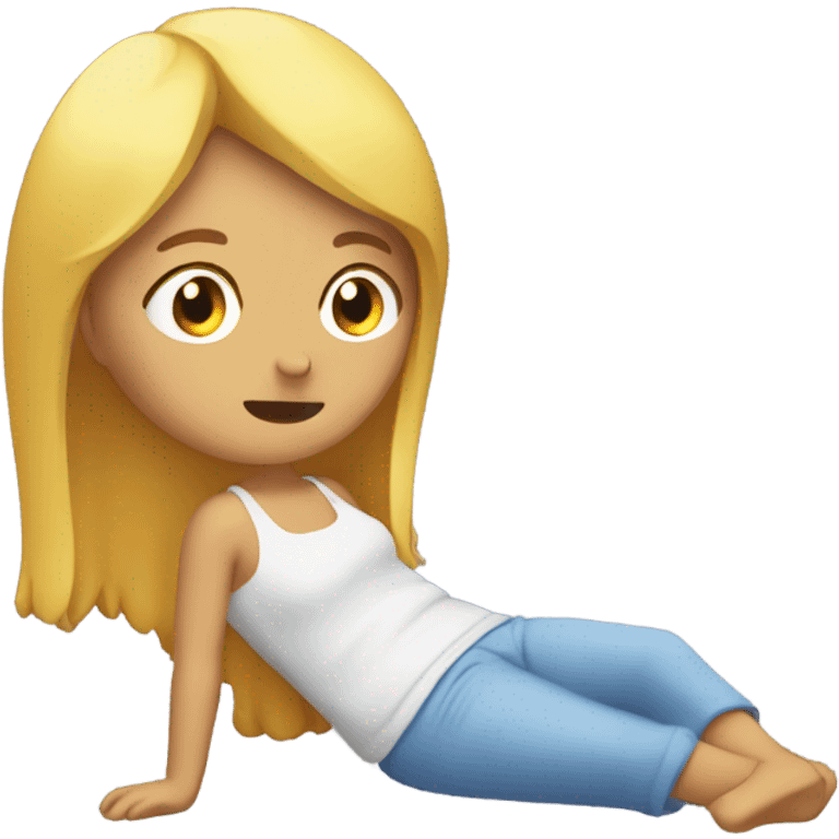 Rubia chica durmiendo  emoji