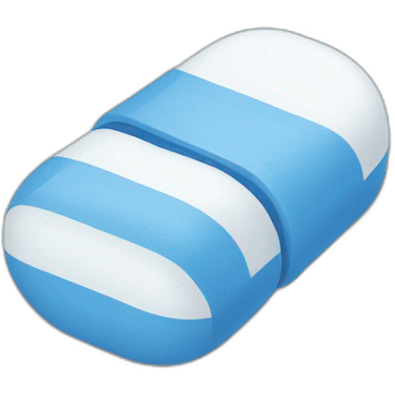 blue and white bi color pill open emoji