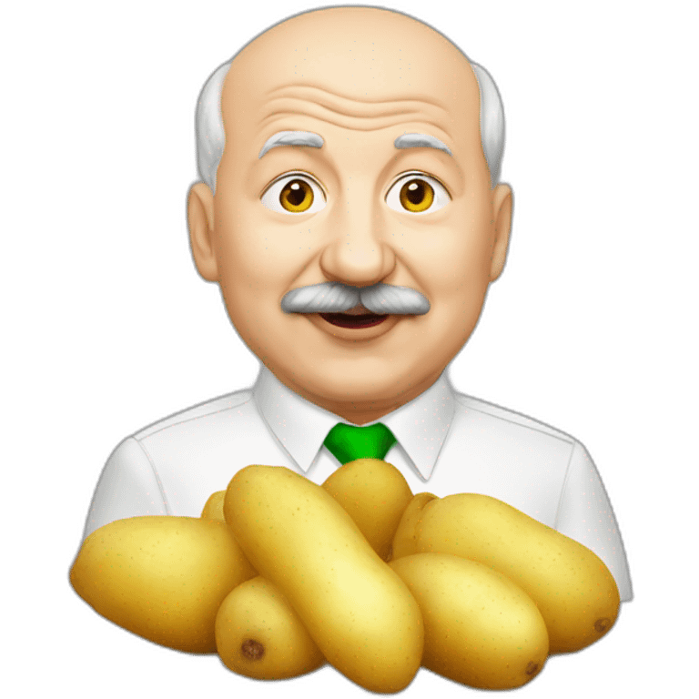 Lukashenko eating potato emoji