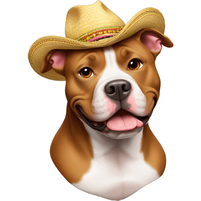 Pitbull con sombrero  emoji