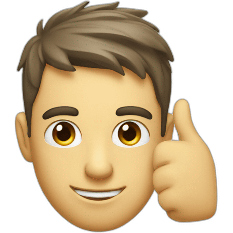 Winking A man closes one eye thumb up emoji