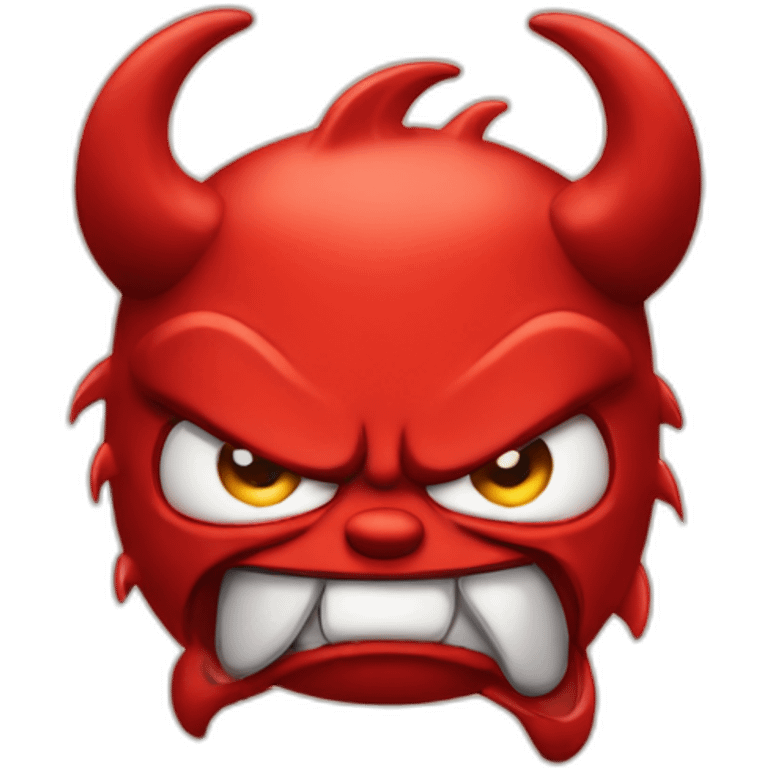 angry devil with steam out of ears emoji