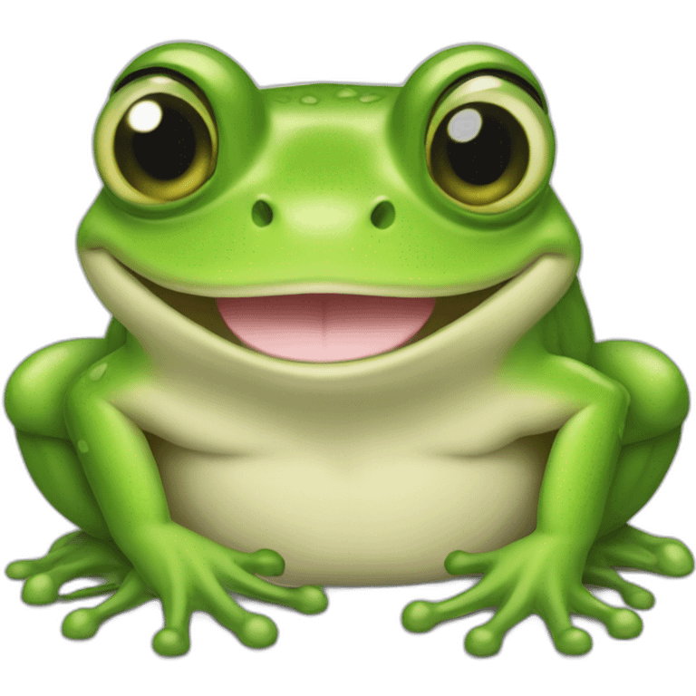 Une grenouille heureuse emoji