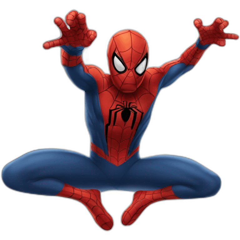 Spiderman posing emoji