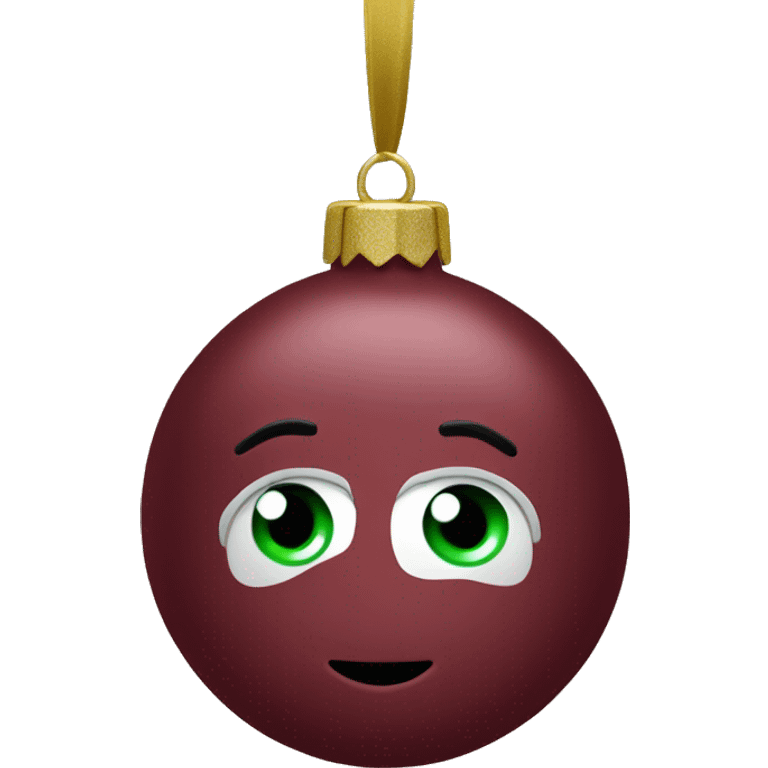 Burgundy Christmas ornament  emoji