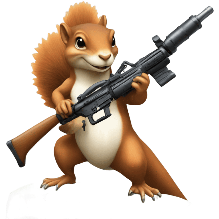 squirrel with RPG riding t. rex in space emoji