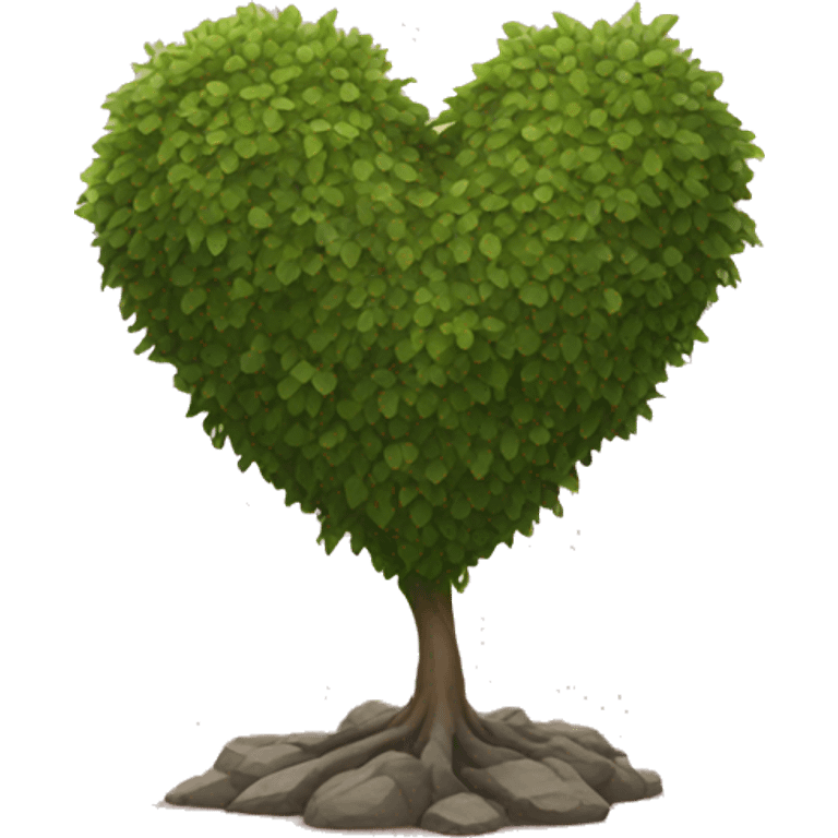 heart shape shrub emoji