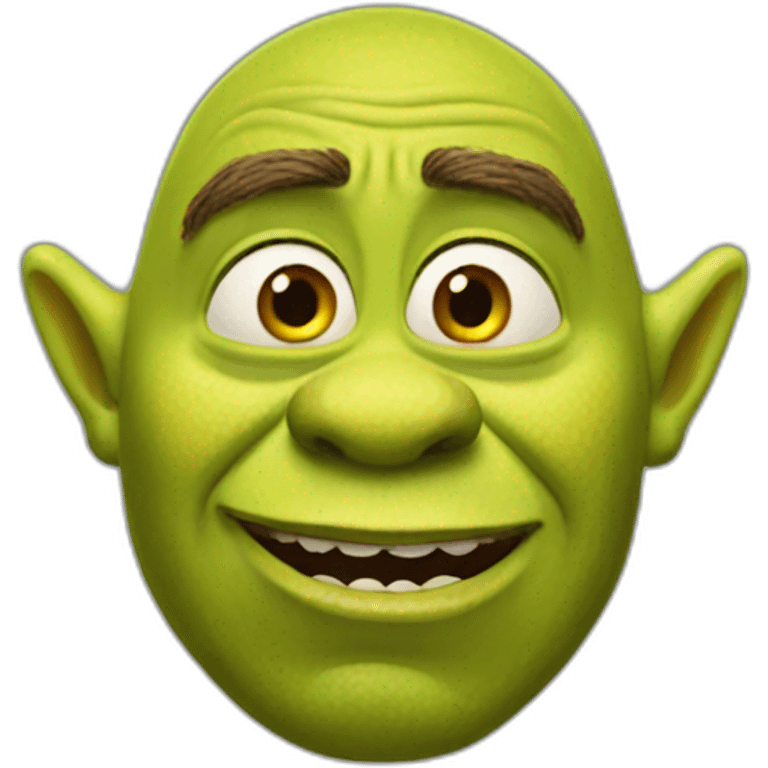 Shrek but as an ugly person emoji