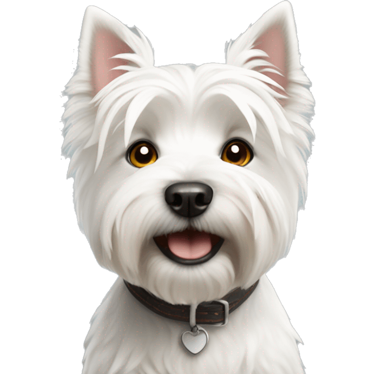 Cute West Highland white terrier dog  emoji