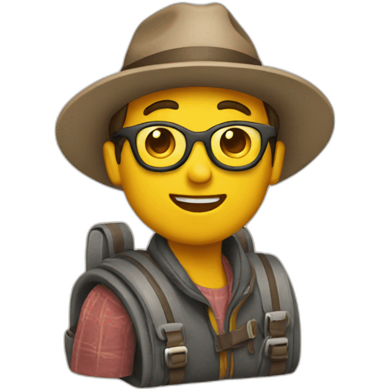 Traveling with interest emoji