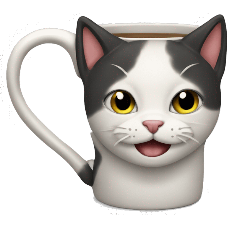 Mug with cat on emoji