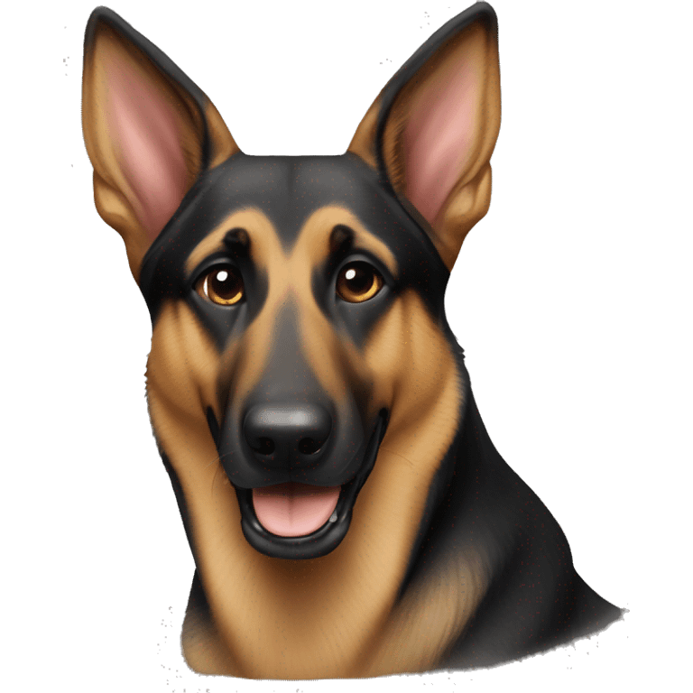  german shepherd doberman mix dog emoji