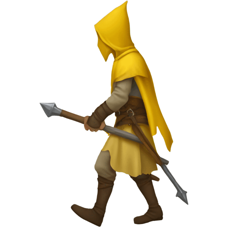 fantasy rpg medieval yellow person walking sideview emoji