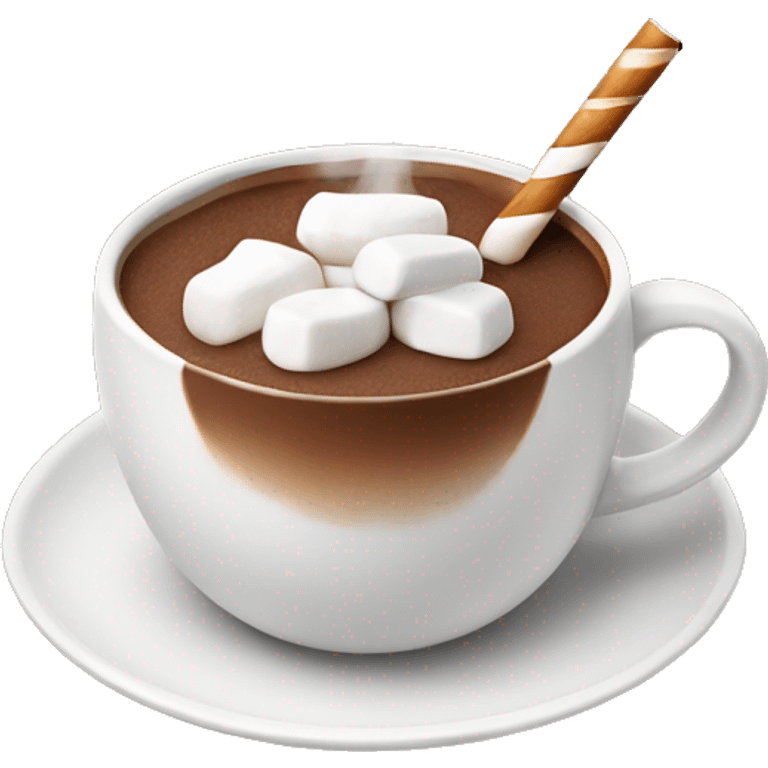 Hot coco with marshmallows  emoji