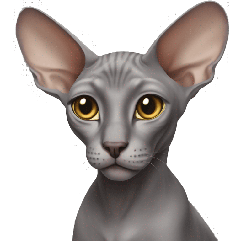 The grey sphinx cat emoji