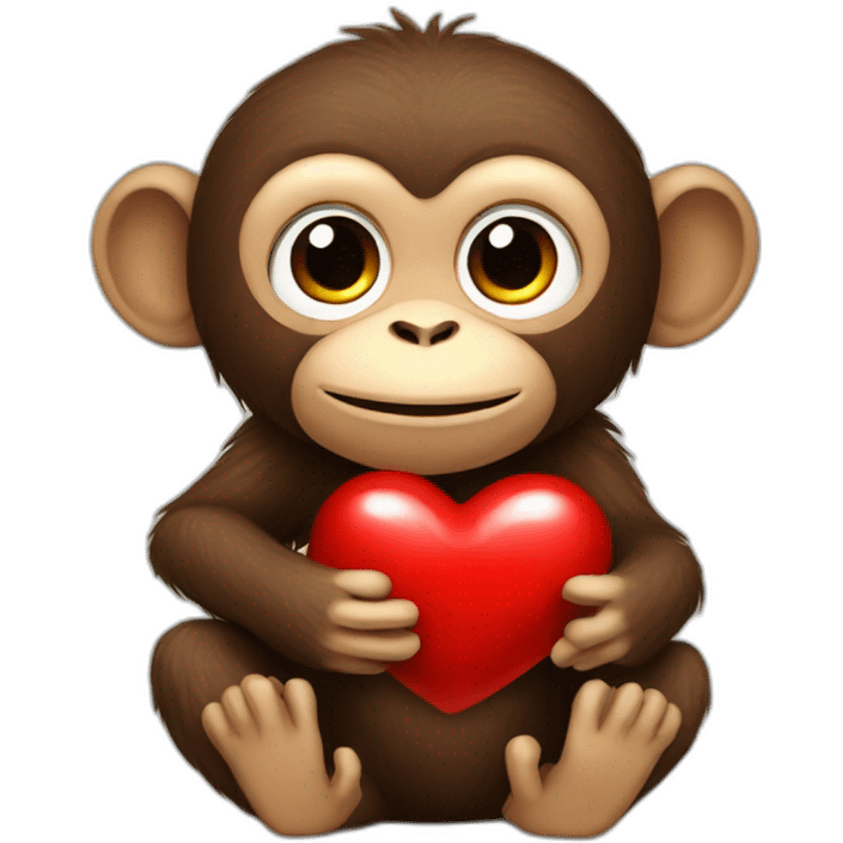 Monkey with heart  emoji