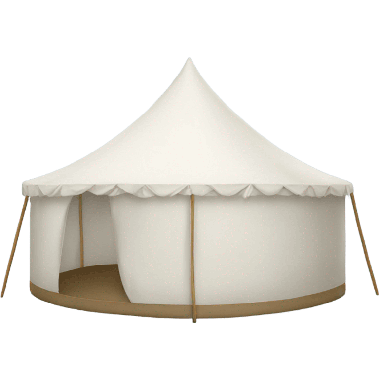 White circular tent emoji