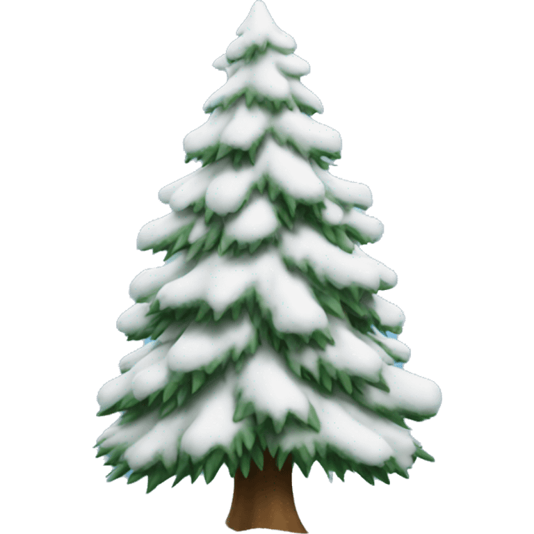 snow christmas tree emoji