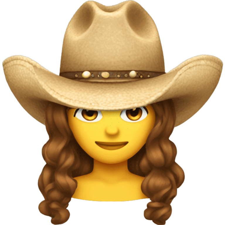 Beach cowgirl  hat emoji