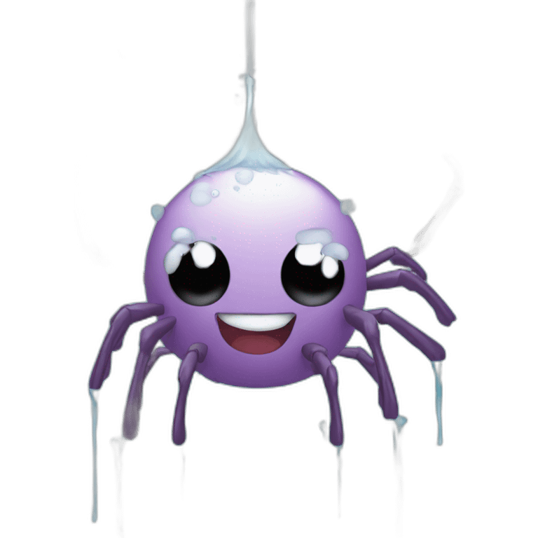 spider taking a shower emoji