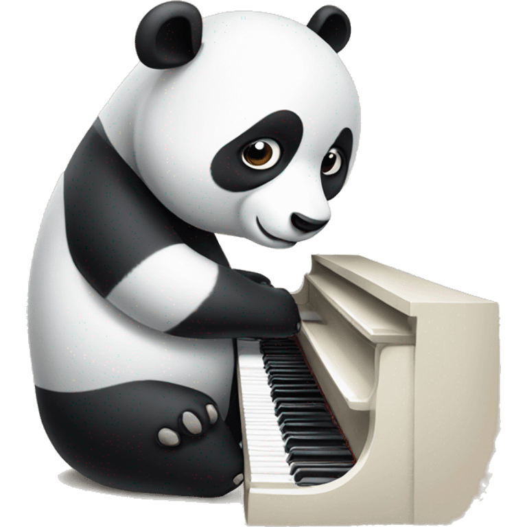 Panda playing piano emoji