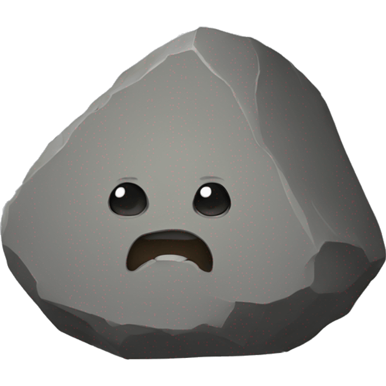 a rock emoji