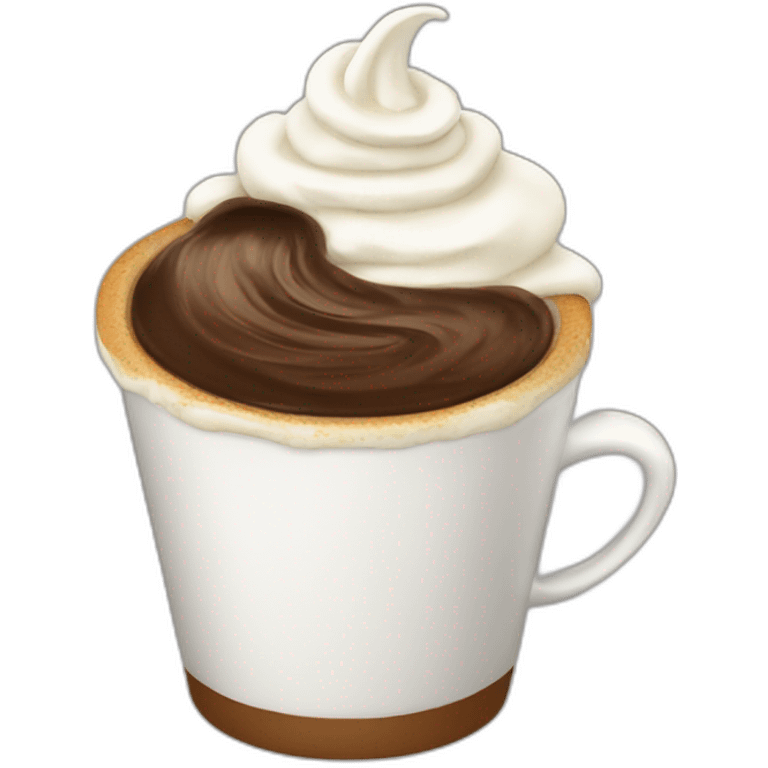 Coffee whit whipped cream  emoji