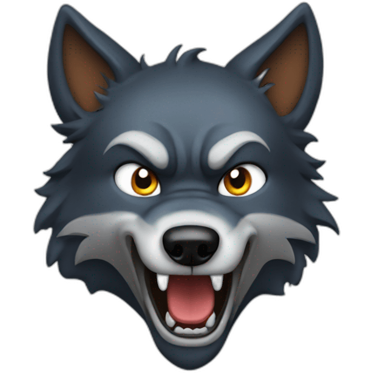 Evil wolf emoji