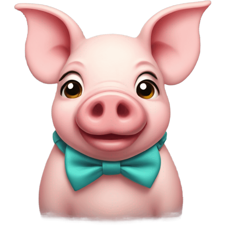 Pig with a bow ￼ emoji