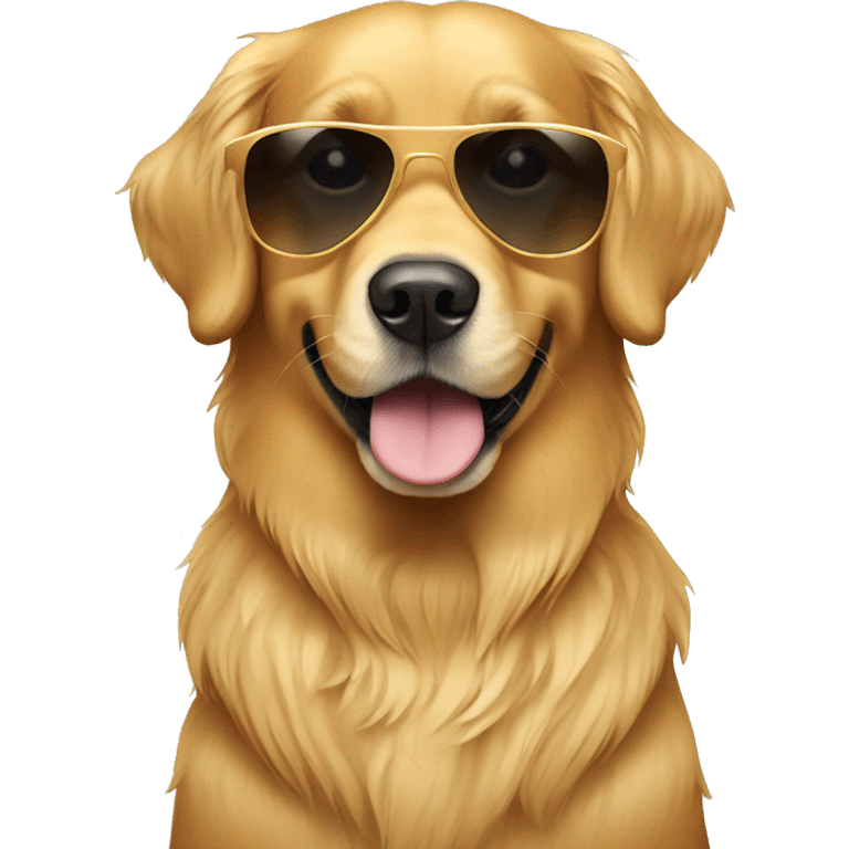 Golden retriever with sunglasses  emoji