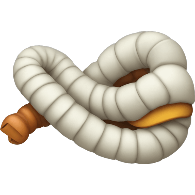 Worm wearing mitres emoji