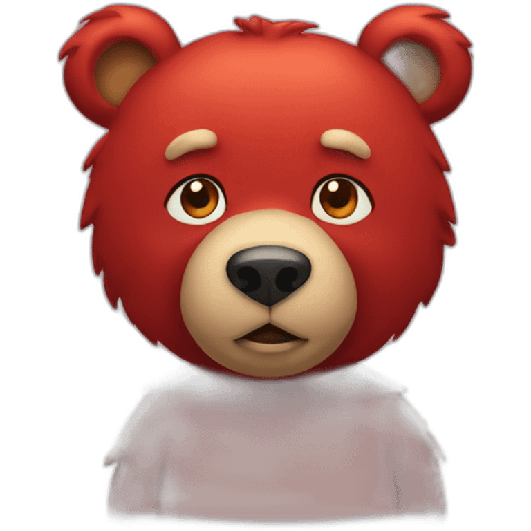 red bear emoji