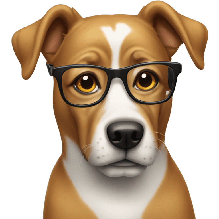 dog wearing glasses emoji