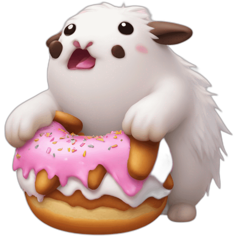 poro from lol eating donut emoji