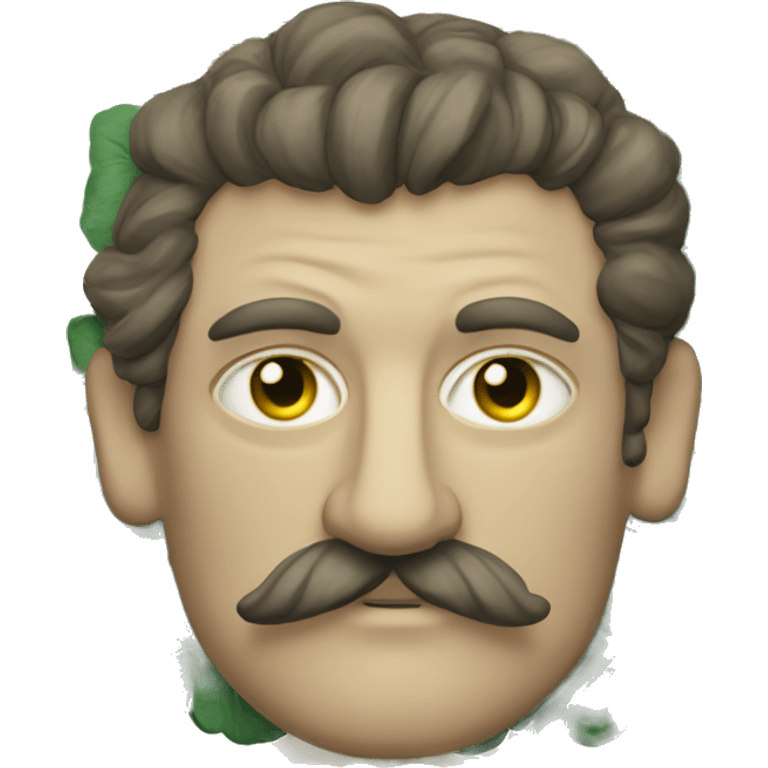 Celtic Briton man looking smug with big moustache, and painted woad face emoji