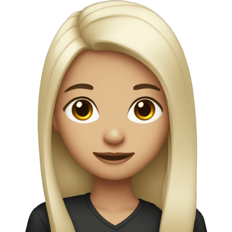 girl with long black hair emoji