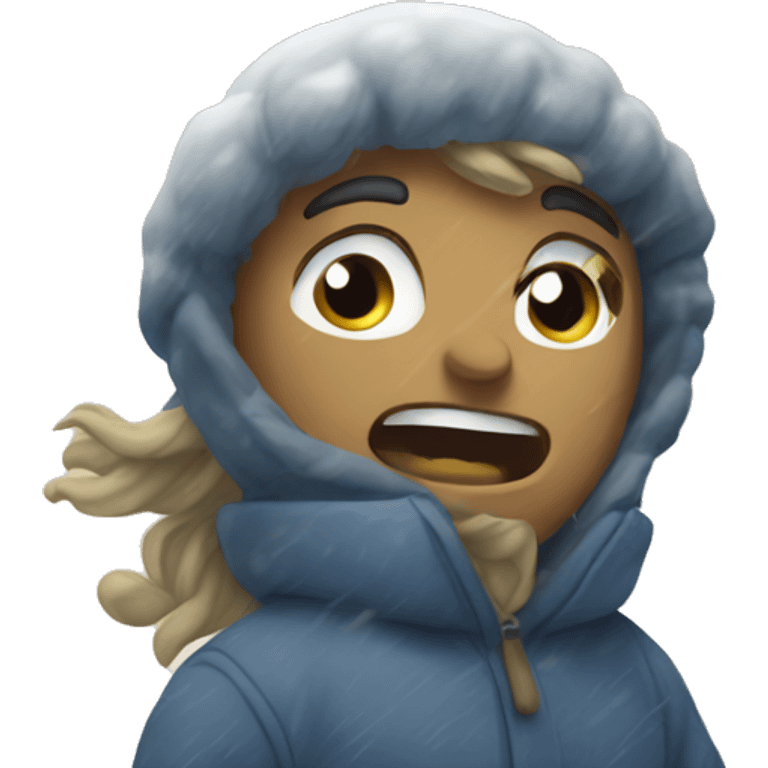 Snowstorm emoji